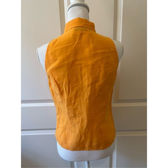 Weekend Max Mara 100% Linen Button Up Tank Top - Picture 2 of 9